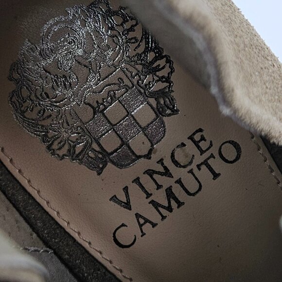 Vince Camuto Katleen Prairie Dust (Taupe) Suede Peep Toe Ankle Boot 8 - Picture 10 of 10